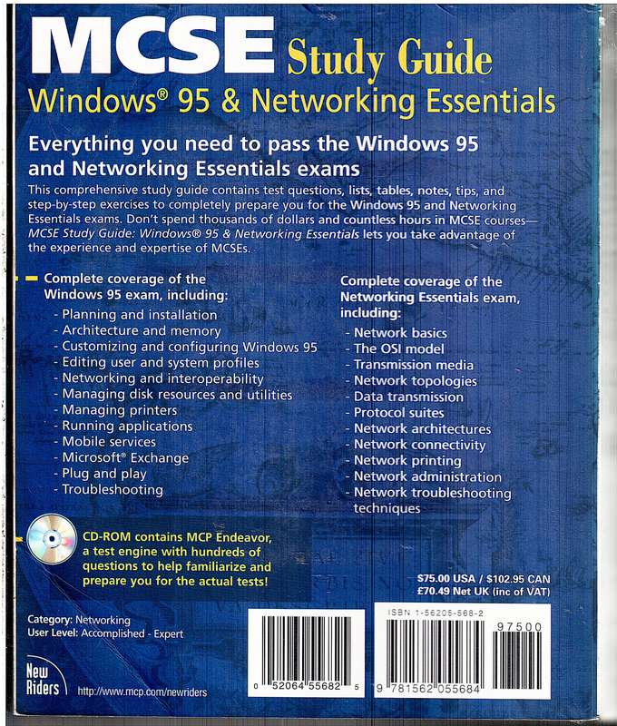 MCSE Study Guide: Windows 95 and Networking Essentials - Joe Casad et al [Book only, No CD-ROM]
