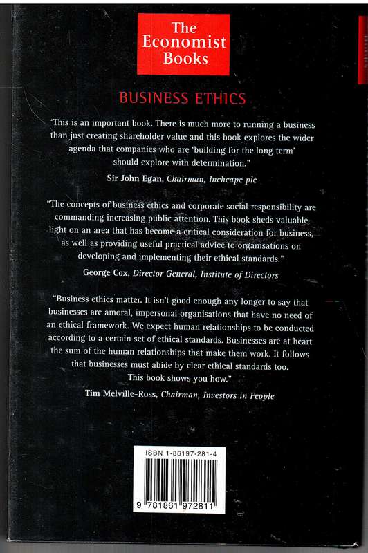 The Economist Books: Business Ethics - Chris Moon and Clive Bonny