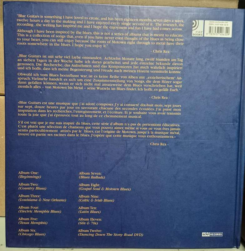 Chris Rea - (Blue Guitars) - Hardcover book, 11 CD Albums and 1 DVD Collector's Edition