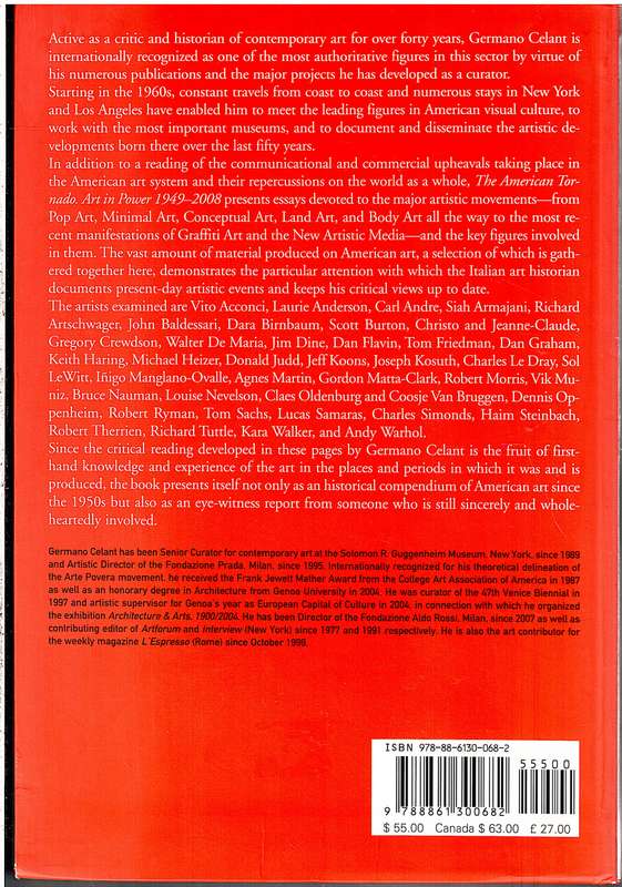 The American Tornado: Art in Power 1948-2008 - Germano Celant