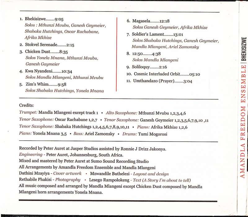 Amandla Freedom Ensemble - Bhekisizwe CD Digipak