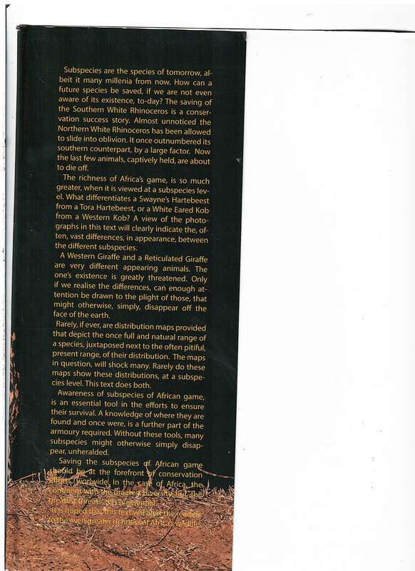 African Game: Species and Subspecies - Stephen J Carton-Barber [First Edition]