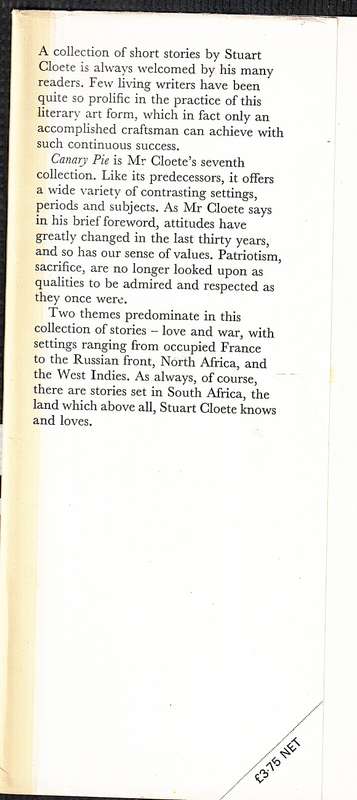 Canary Pie (Short Stories) - Stuart Cloete
