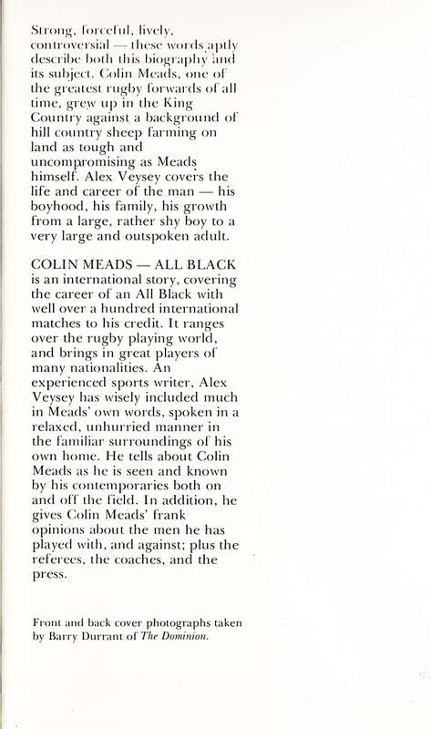 Colin Meads: All Black - Alex Veysey