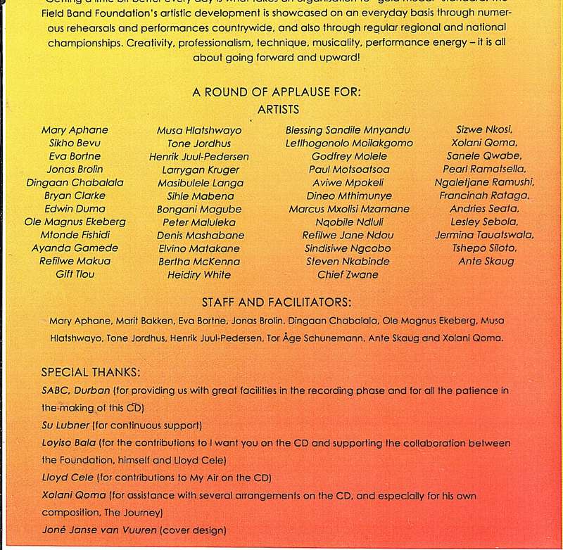 Field Band Foundation - Going for Gold CD