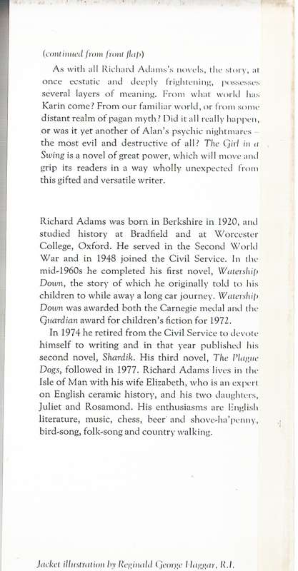 The Girl In A Swing - Richard Adams