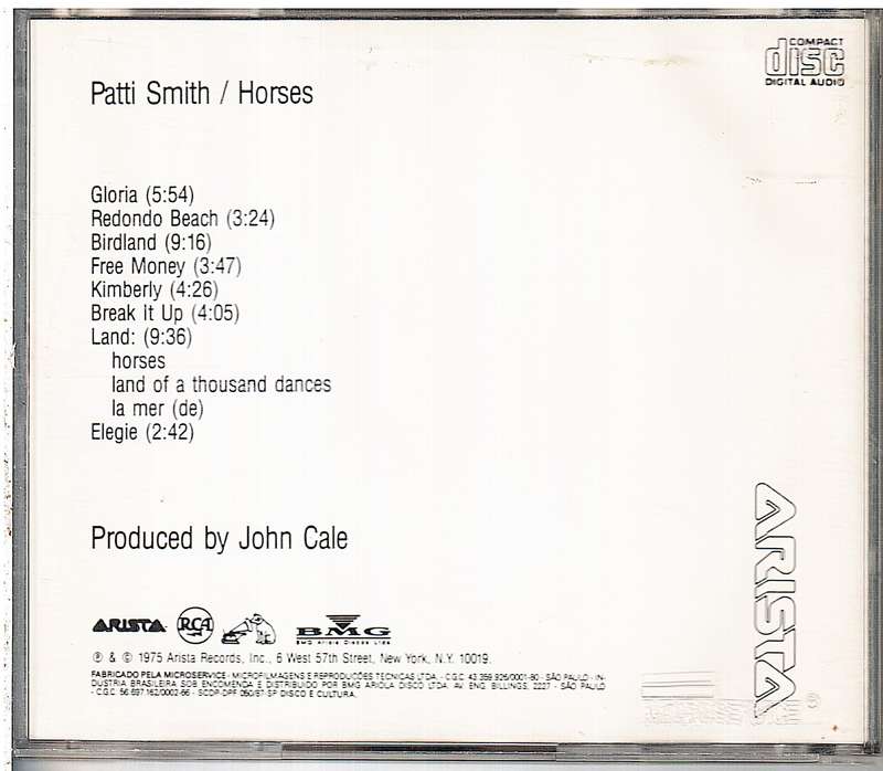 Patti Smith - Horses CD [BRAZILIAN RELEASE]