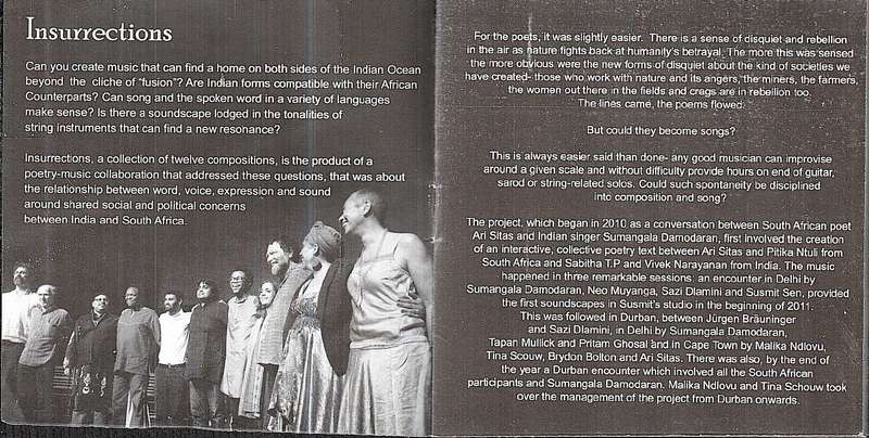Various - Insurrections: A Musical Dialogue Between Indian and South African Artists CD Digipak