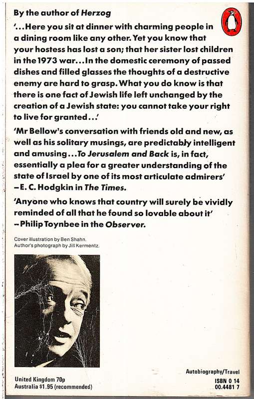 To Jerusalem and Back - Saul Bellow
