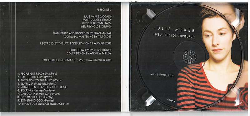 Julie McKee - Live at the Lot, Edinburgh CD