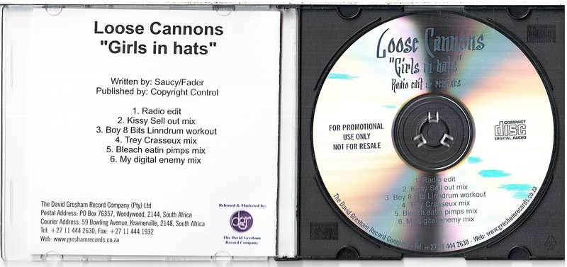 Loose Cannons - Girls in Hats Radio Edit & Remixes CD Single [PROMO]