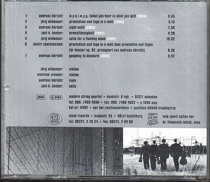 Modern String Quartet - Four Composers CD