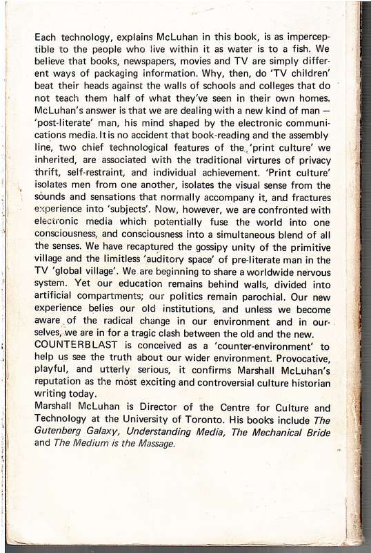 Counterblast - Marshall McLuhan