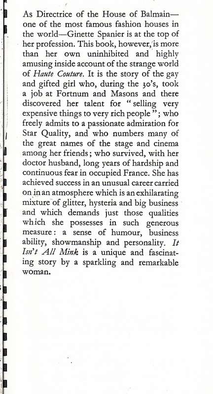 It Isn't All Mink - Ginette Spanier