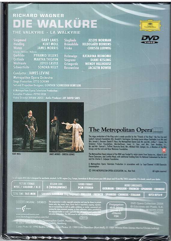 Wagner: Die Walkure - Hildegard Behrens, Jessye Norman, Metropolitan Opera, James Levine Pt2 DVD