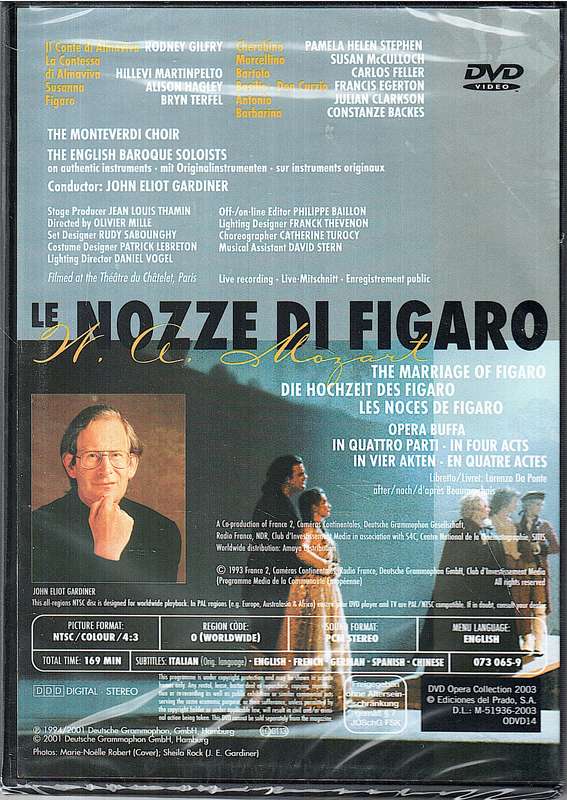 Mozart: Le Nozze di Figaro - Bryn Terfel, Alison Hagley, Monteverdi Choir, John Eliot Gardiner DVD