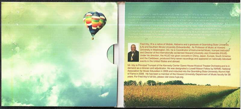 Howard University Jazz Ensemble - Ode to Life CD Digipak [Fred Irby III, Music Dir.]