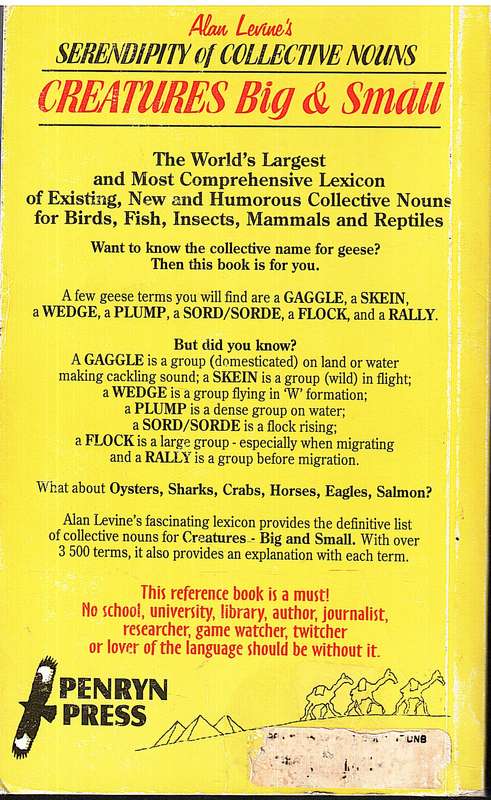 Alan Levine's Serendipity of Collective Nouns - Alan Levine