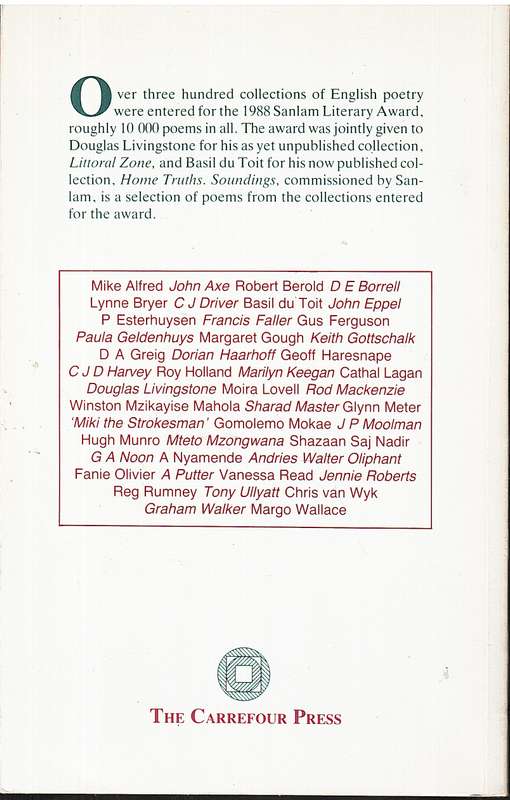 Soundings: A Selection of Poetry - Douglas Reid Skinner (Ed.)