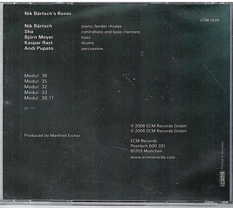 Nik Bartsch's Ronin - Stoa CD