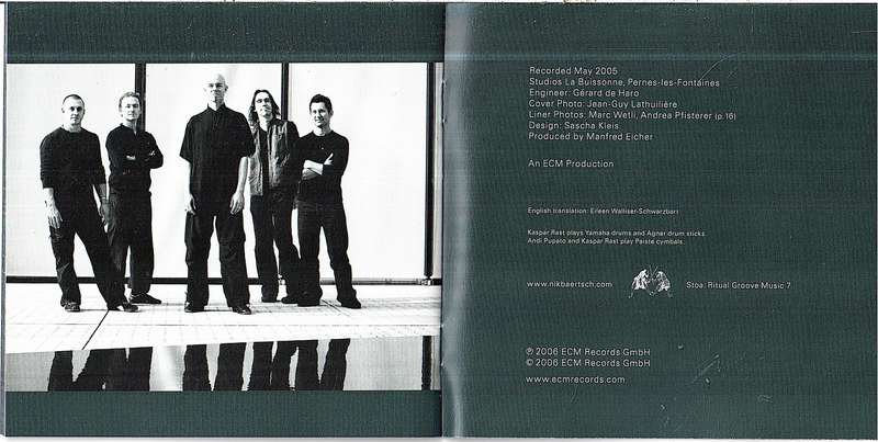 Nik Bartsch's Ronin - Stoa CD