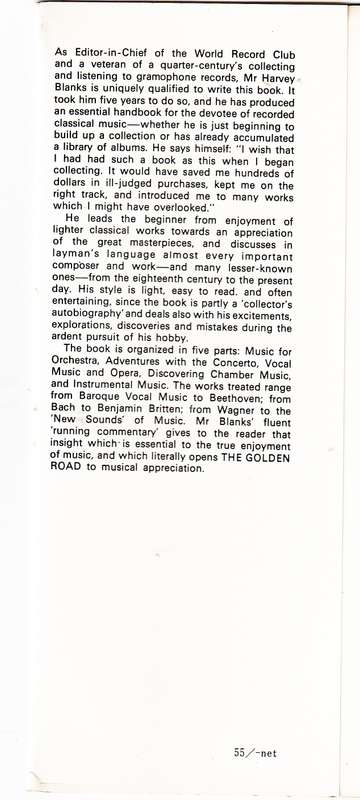 The Golden Road: A Record Collector's Guide to Music Appreciation - Harvey Blanks