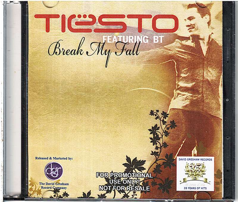 Tiësto Featuring BT  Break My Fall CD Single [PROMO]