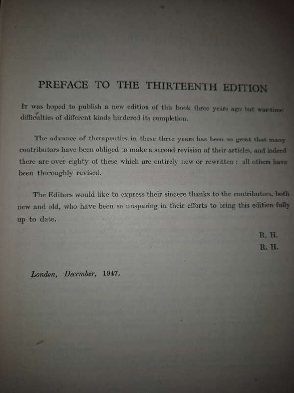 Index of Treatment by Various Writers 13E - Edited by Robert Hutchinson, Assisted by Reginald Hilton