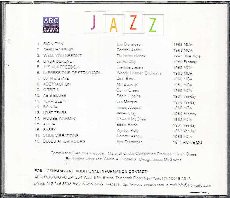 Various Artists - Jazz: A Collection CD [Promo / Sampler]