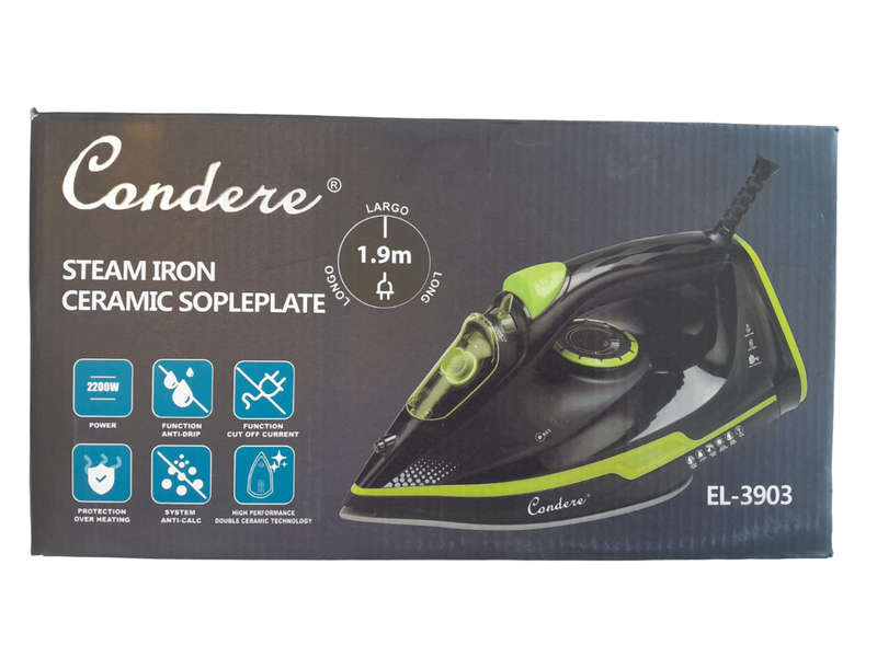 Condere Steam Iron Ceramic Sopleplate EL-3903