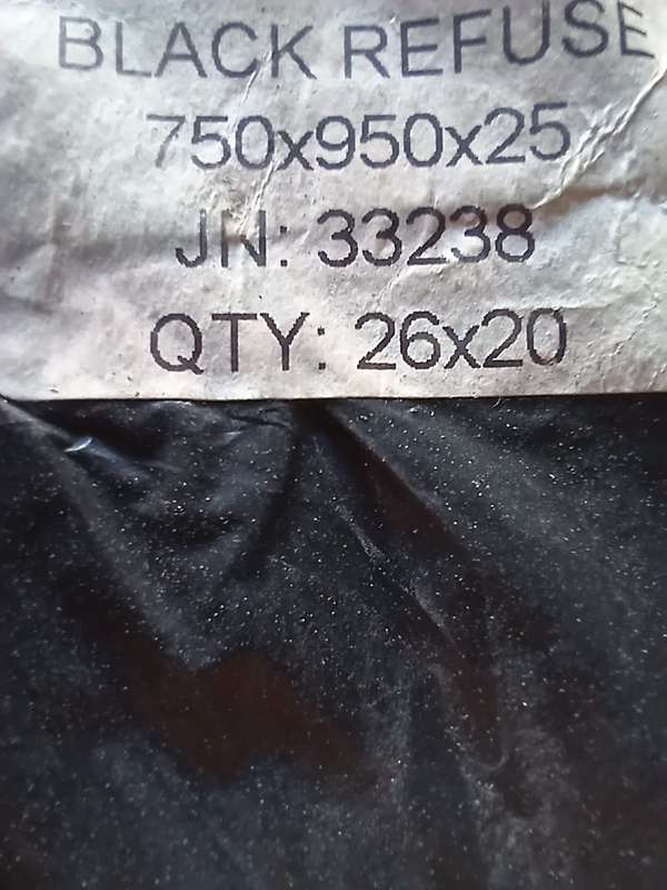 Refuse black bags