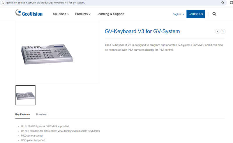Geovision CCTV Keyboard