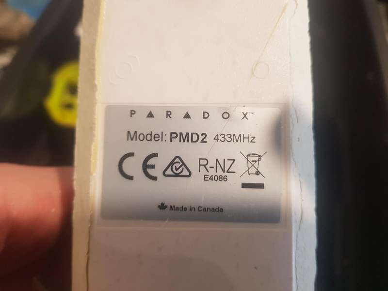 Paradox Alarm panel and motion sensors