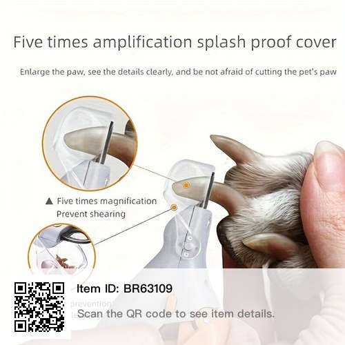 1pc LED Pet Nail Clipper Non-slip Handle Cat Nail Trimmer For Easy And Safe Dog And Cat Paw Grooming
