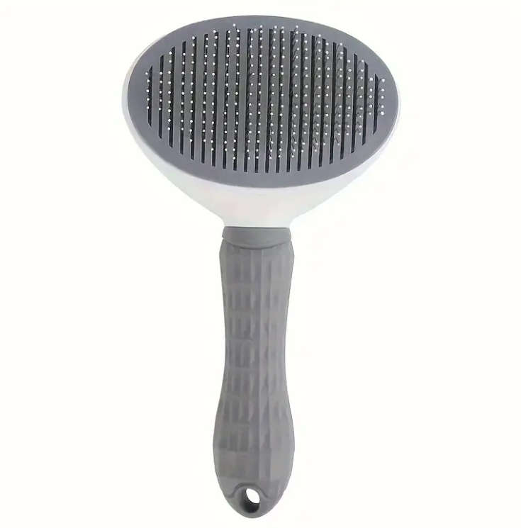 2-in-1 Dog Grooming Brush and Fur Remover - Stainless Steel Comb for Easy Cleaning
