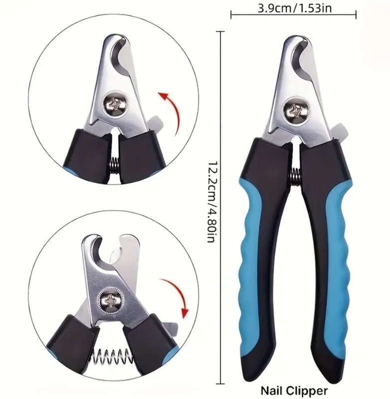 Stainless Steel Pet Nail Clipper with Safety Splash Guard