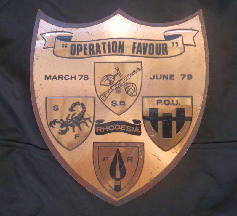 Rhodesian wall plaque/ operation favour