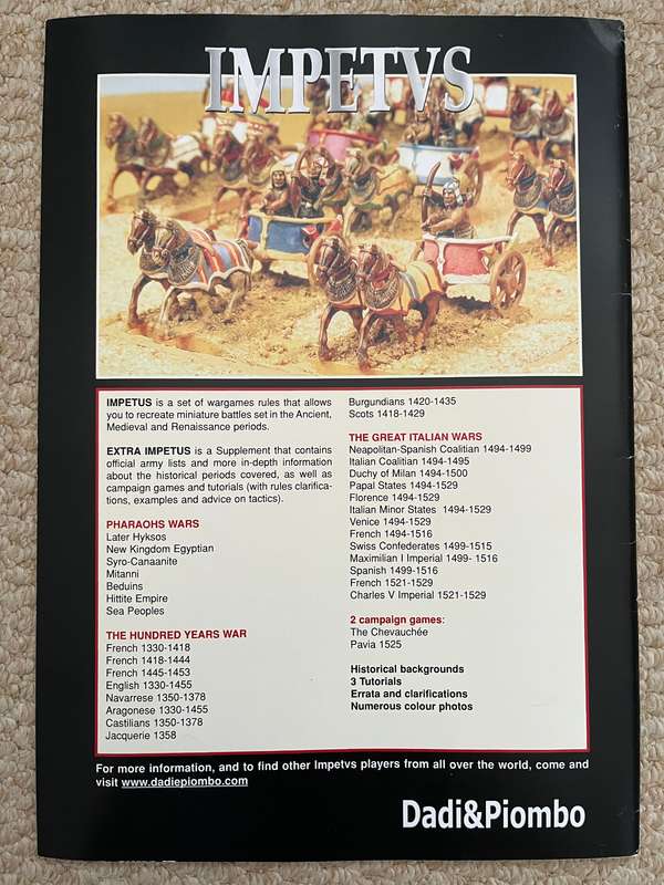 Impetus rulebook bundle - Ancient wargaming rules