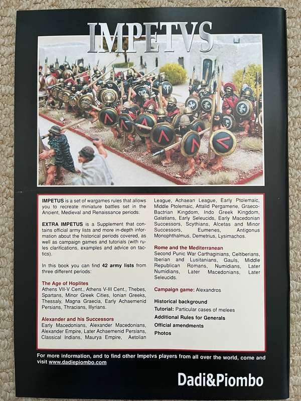 Impetus rulebook bundle - Ancient wargaming rules