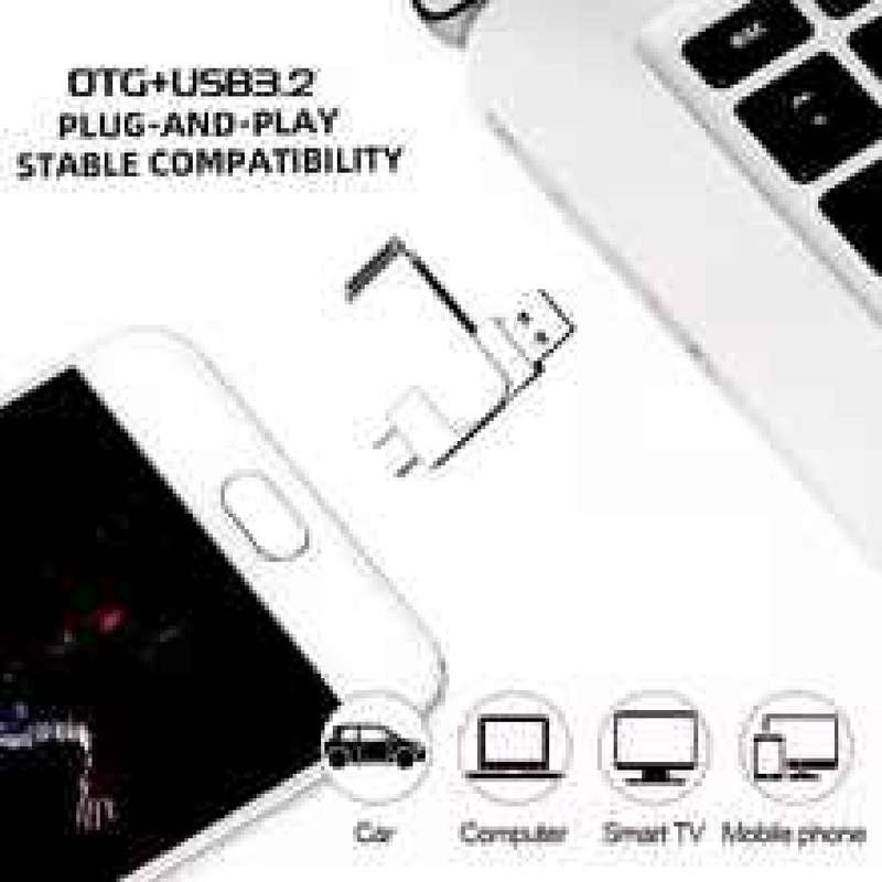 2TB USB 3.2 Flash Drive Type-C U Disk High-Speed Pen Drive U Flash Drive Portable SSD for Laptop Com