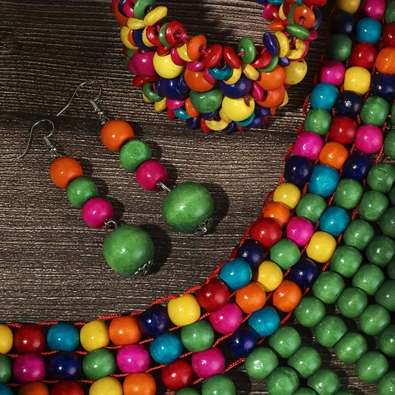 4pcs Earrings Necklace Plus Bracelet