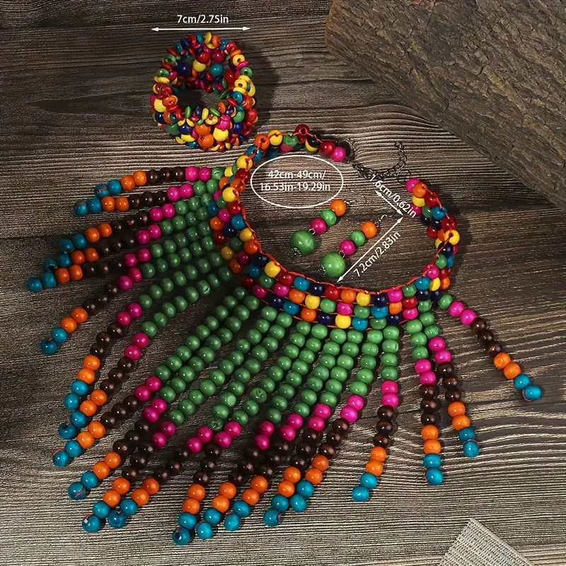 4pcs Earrings Necklace Plus Bracelet
