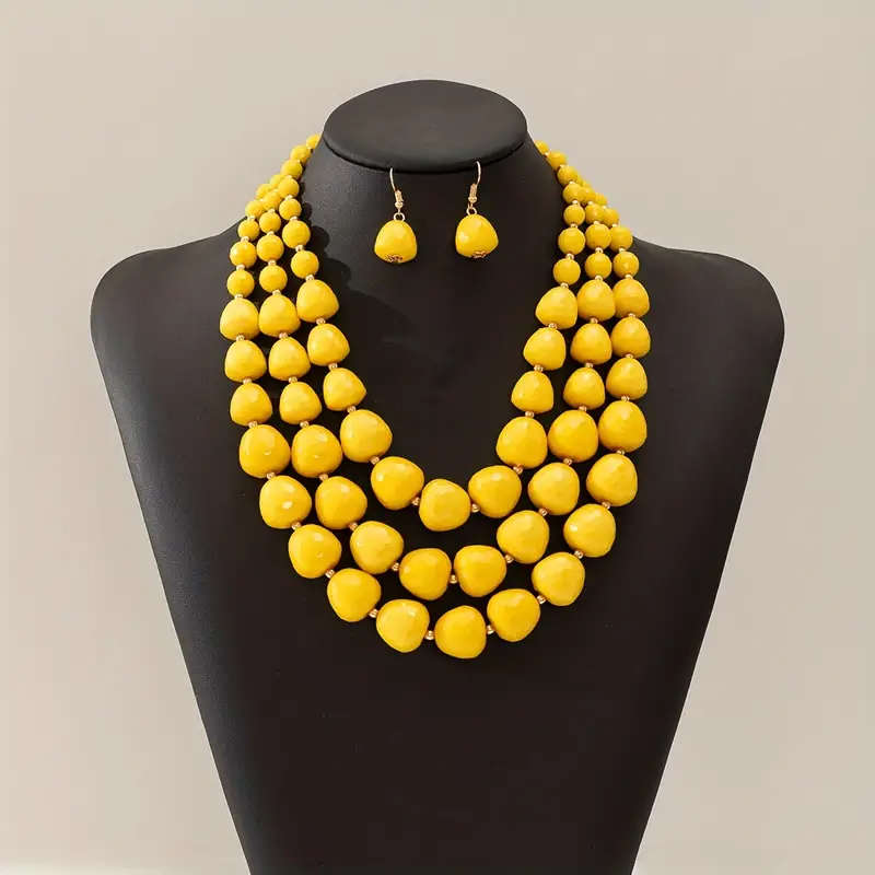African Bridal Necklace & Earring Set