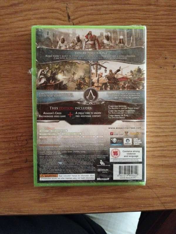 Assassin's Creed Brotherhood Factory sealed Xbox 360 game
