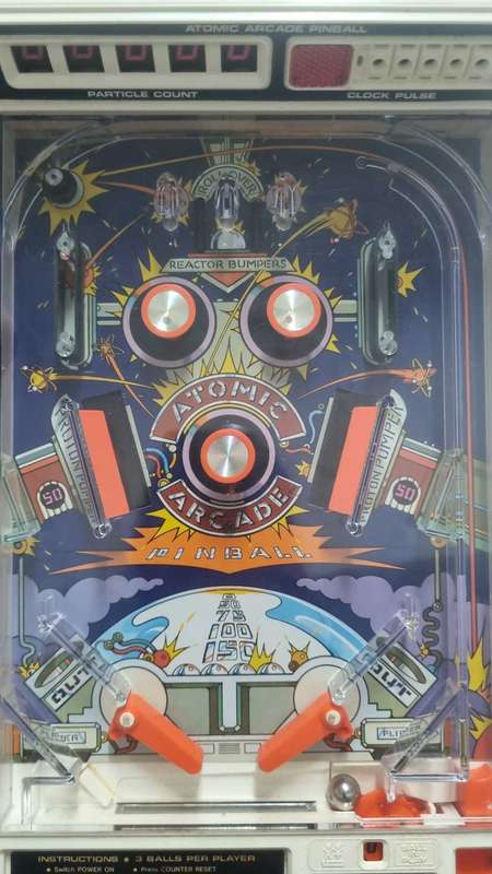 Vintage TOMY Atomic Pinball Machine