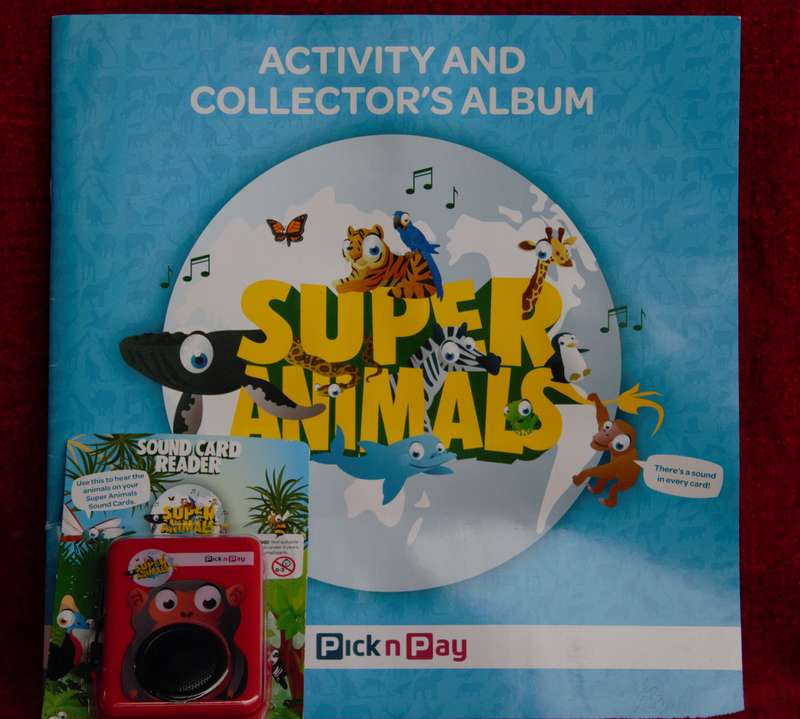 Pick 'n Pay Super Animals Activity & Collector's Album with Sound Card Reader