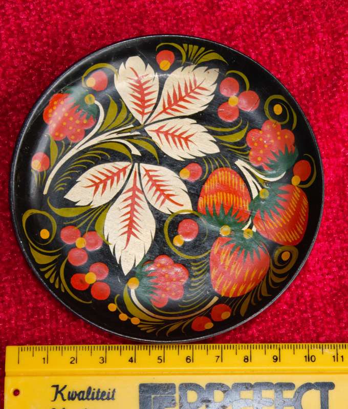 Russian Khokhloma Wooden Plate