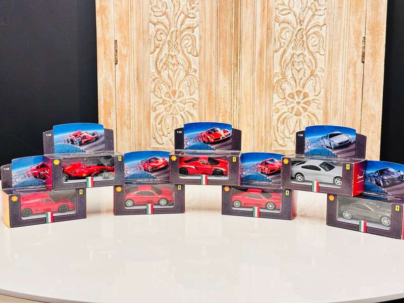 Complete Set of Vintage Ferrari Collectable Model Cars In Original Box