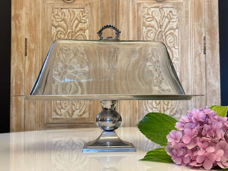 Elegant Designer Tiered Statement Display with Glass Dome