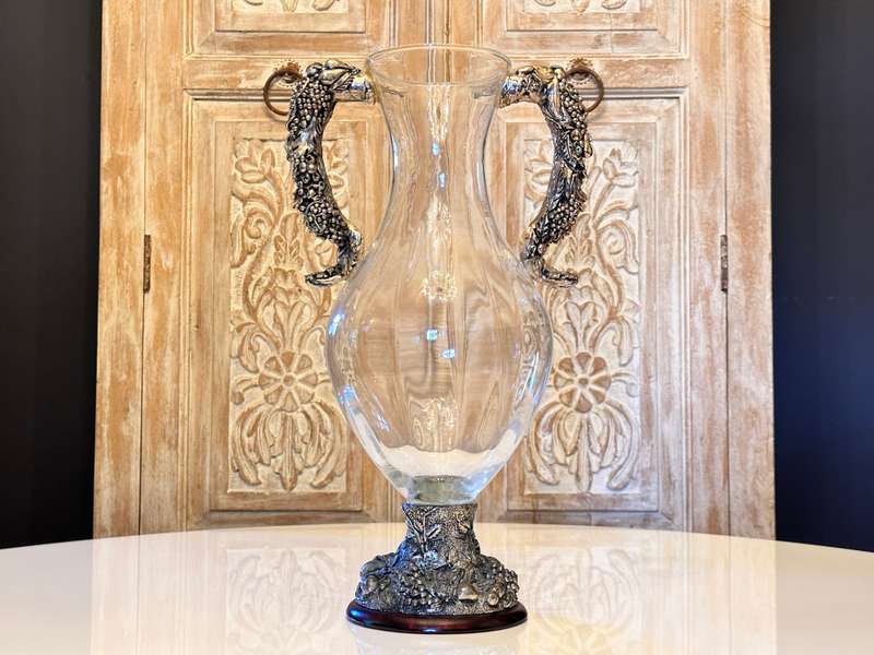 Large Ornate Vintage Statement Vase
